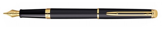  ручки waterman ручка ватерман перьевая в футляре Hemisphere Matte Black GT